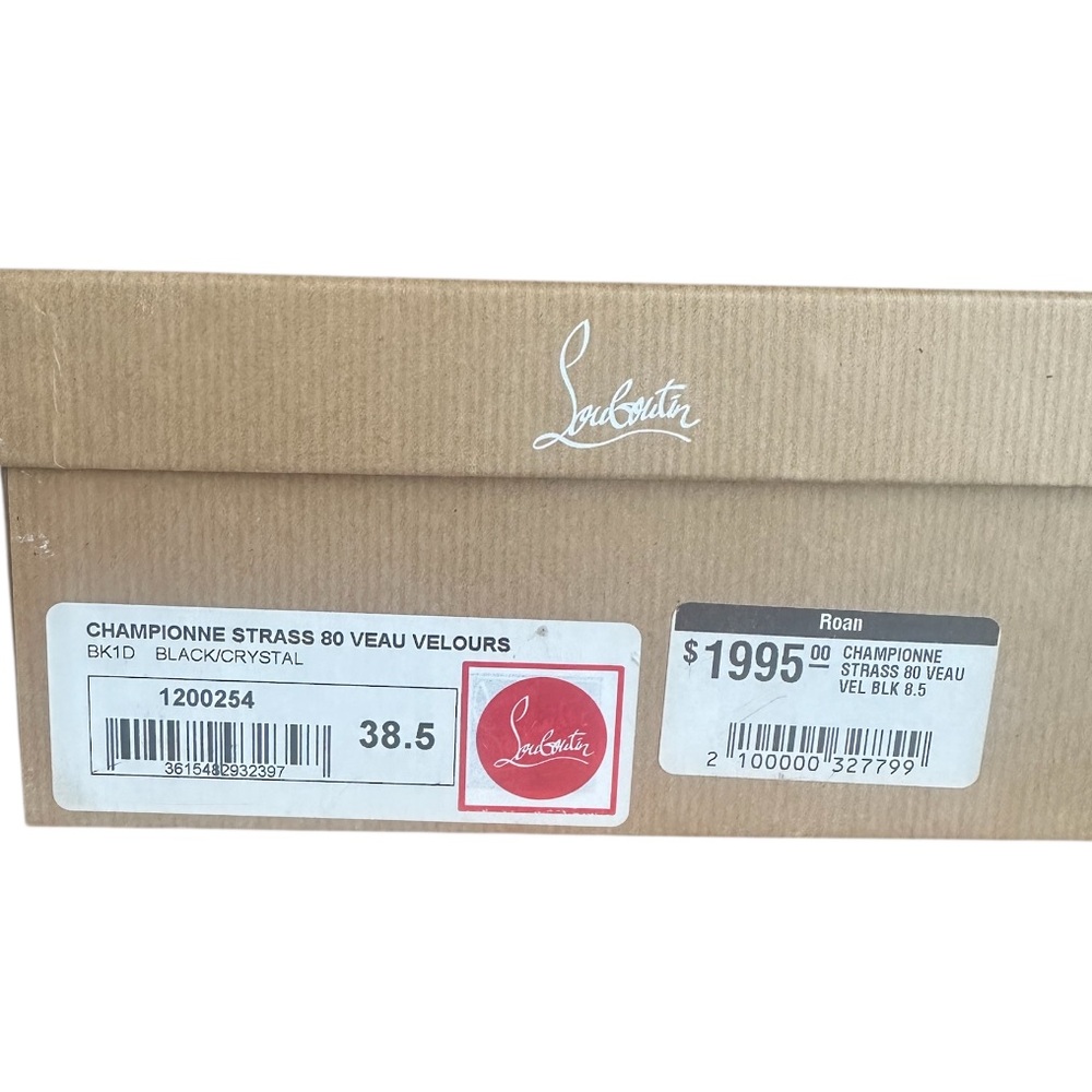 NEW Christian Louboutin CHAMPIONNE STRASS 80 VEAU VELOURS heels RETAIL 1,995 - Picture 9 of 9